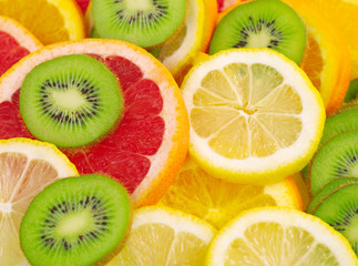 Fototapeta na wymiar Fruits slices