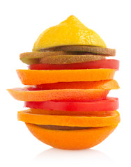 Fototapeta na wymiar Mixed fruits
