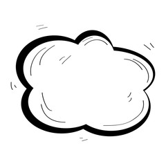 Isolated comic speech bubble on a white background, Vector illustration