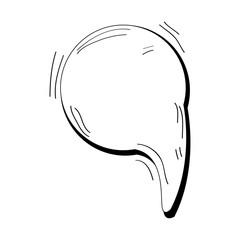 Isolated comic speech bubble on a white background, Vector illustration