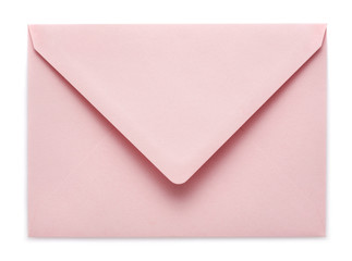 pink envelope isolated on white background