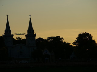 Fototapeta na wymiar Church and Sunset