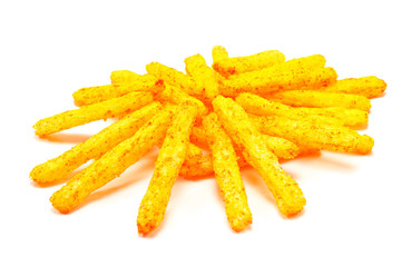 Chips isolated on white background