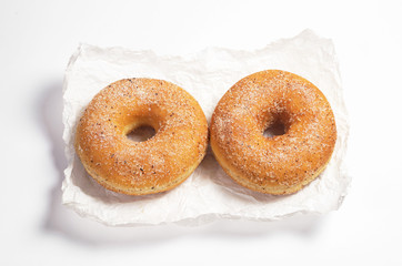 Two fresh donuts