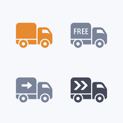 Delivery Trucks 1 - Carbon IconsA set of 4 professional, pixel-aligned icons designed on a 32x32 pixel grid.