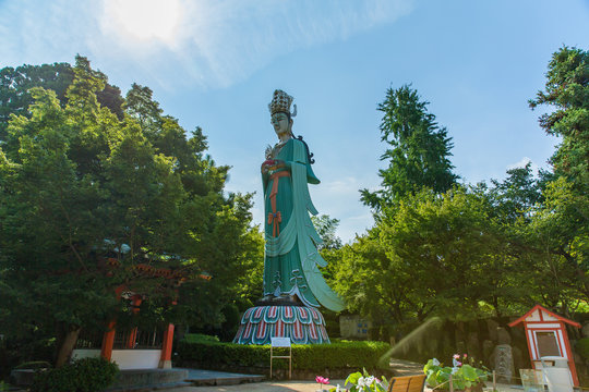 Great Statue of Kuse Kannon,Kosanji Temple in Hiroshima,Japan