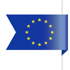European Union Flag Vector Bookmark Icon