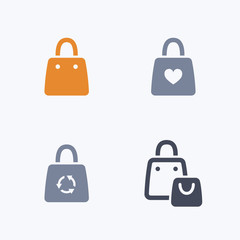 Shopping Bags - Carbon IconsA set of 4 professional, pixel-aligned icons designed on a 32x32 pixel grid.