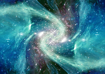 Obraz premium Stars, dust and gas nebula in a far galaxy