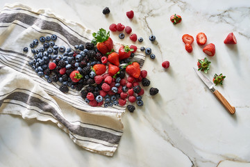 Pile of fresh and healthy and berries for wellness