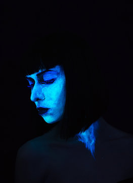 Fluorescent Woman Portrait