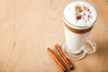 Coffee late in glass