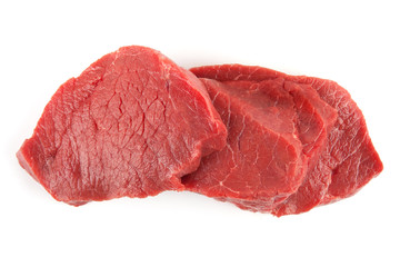 Fresh raw slice meat