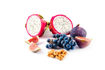 Blue cheese with fruits