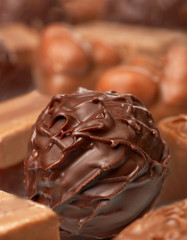 Chocolate candy close-up