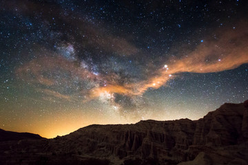red rock canyon milky way - Powered by Adobe