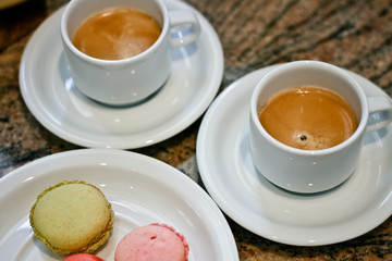 espresso and macaroons
