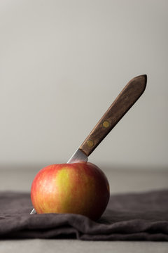 Apple with Knife