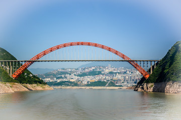 Wushan Yangtze River Bridge China 