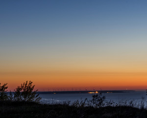 Beautiful sunset over Baltic sea