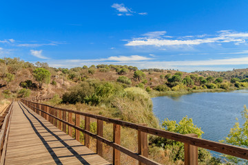 Fototapeta na wymiar Vista do Parque Ecológico do Gameiro em Mora Portugal