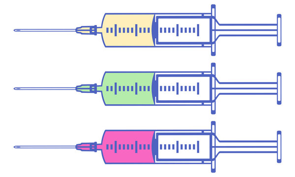 Medical syringe set