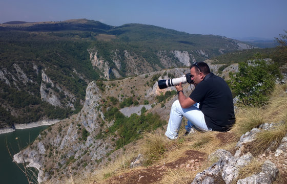 Photographer in nature