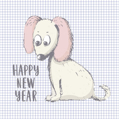 2018 greeting card with dog