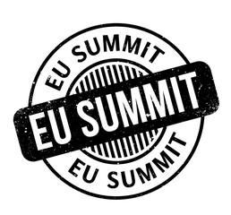 Eu Summit rubber stamp. Grunge design with dust scratches. Effects can be easily removed for a clean, crisp look. Color is easily changed.