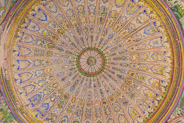Patterns on the ceiling of an ancient temple