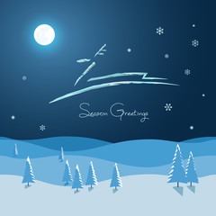 Fototapeta na wymiar Winter greetings card
