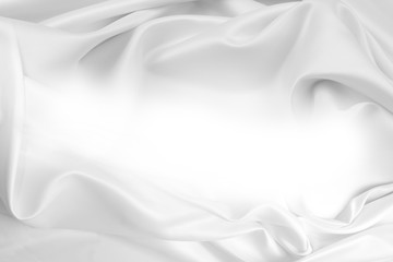 White silk material. Copy space