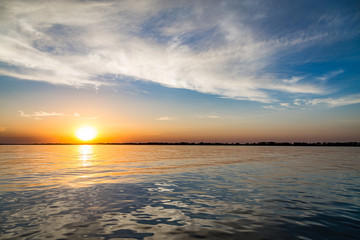 Parana river, Brazil. Border of Sao Paulo and Mato Grosso do sul states
