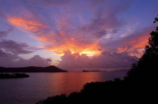 Sunrise over the US Virgin Islands