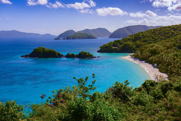 Obraz premium Trunk Bay on St. John, US Virgin Islands