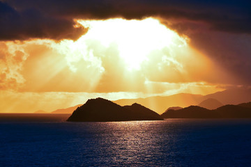 Sunrise over St. John, US Virgin Island