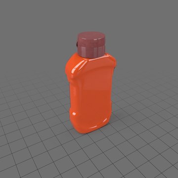 Plastic ketchup bottle