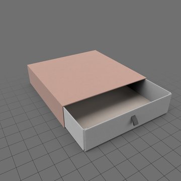Shallow box with pullout drawer 1