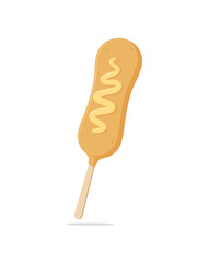 Corn dog vector illustration