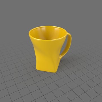 Modern yellow coffee cup 1
