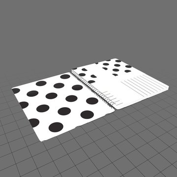 Polkadot spiral notebook