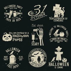 Fototapeta premium Set of Halloween celebration collection.
