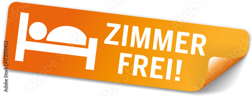 "sticker Zimmer Frei mit Piktogramm Bett" fichier ...