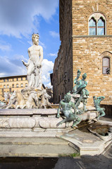 Fountain of Neptune in Florence, Italy