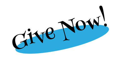 Give Now rubber stamp. Grunge design with dust scratches. Effects can be easily removed for a clean, crisp look. Color is easily changed.