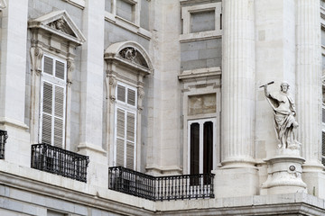 Royal Palace of Madrid, located in the area of the Habsburgs, classical architecture © demimerzie