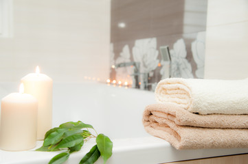 Obraz na płótnie Canvas relax in the bathroom / relaxation zone