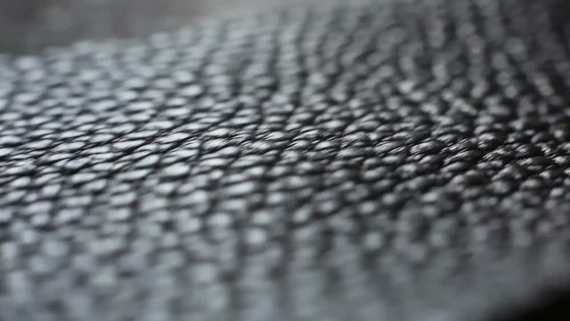 Macro video. Leather products. Beautiful texture, abstraction.