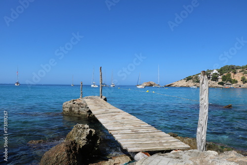 Bella Vista Delle Spiagge Di Ibiza Spagna Stock Photo And