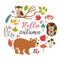 set of isolated autumn elements part 2  - vector illustration, eps